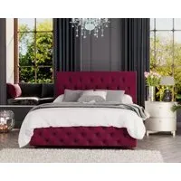 Ottoman Bed with Storage - Velvet Fabric