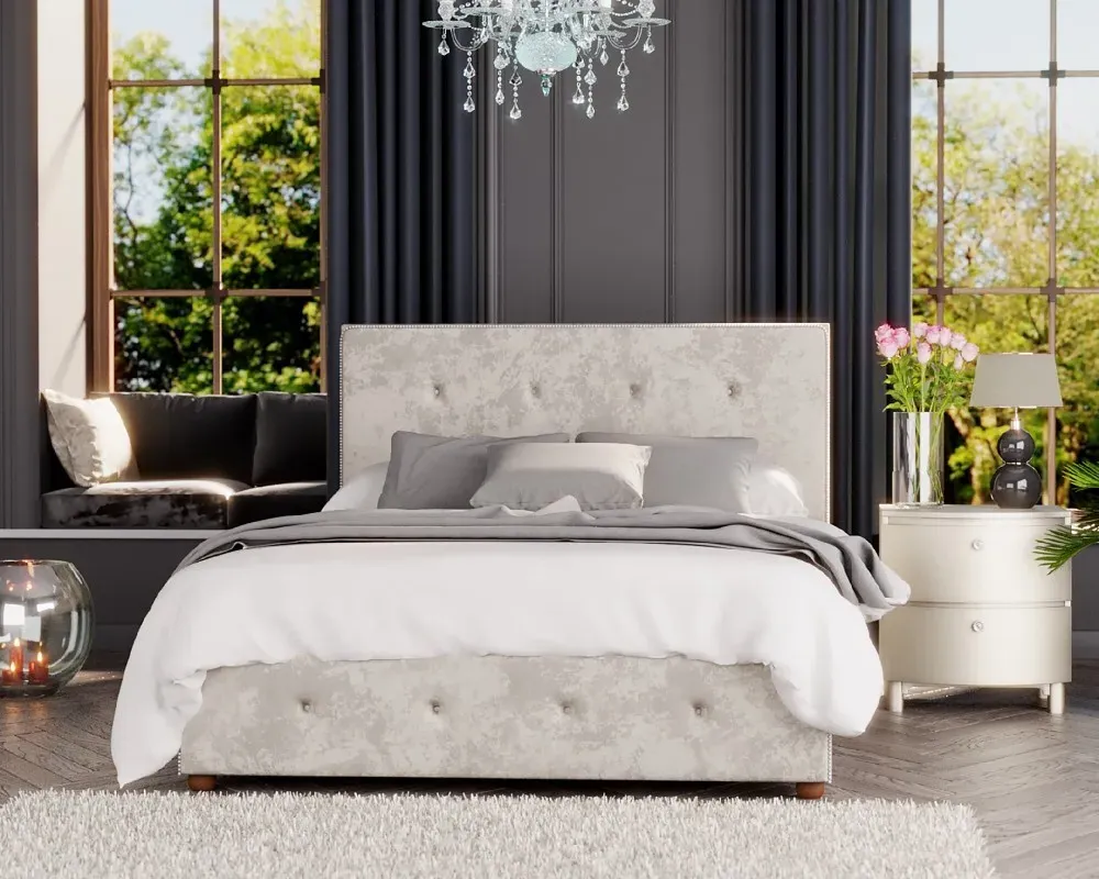 Ottoman Bed with Storage - Velvet Fabric image