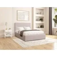Ottoman Storage Bed with Headboard - Fabric