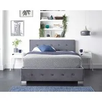 Side Opening Storage Ottoman Bed - Multi Fabric