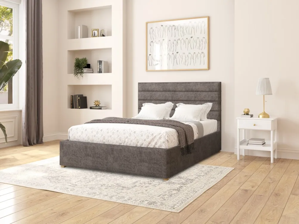 Upholstered Ottoman Bed with Storage - Fabric image
