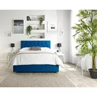 Ottoman Bed with Storage - Velvet Upholstery