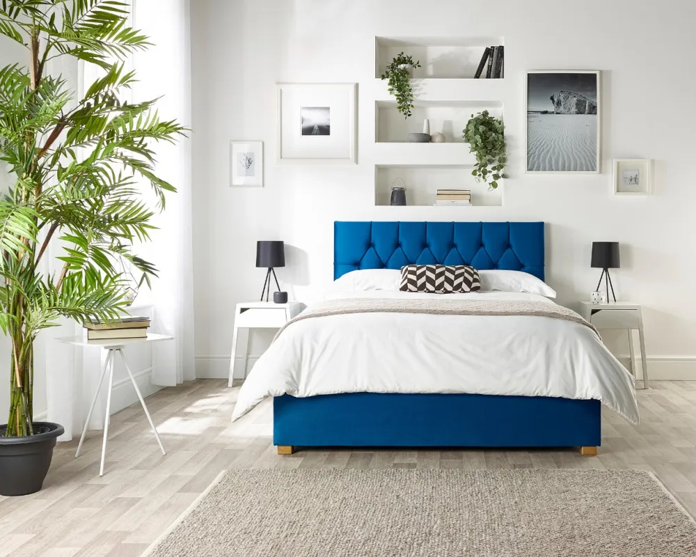 Ottoman Bed with Storage - Velvet Upholstery image