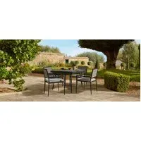 4-Seat Dining Set with Cushions - Composite Wood