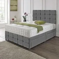 Divan Set with Headboard & Footboard - Fabric
