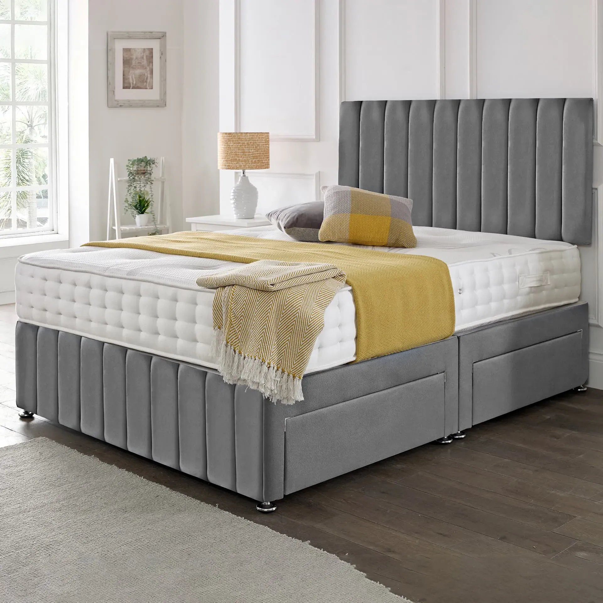 Divan Set with Headboard & Footboard - Storage image