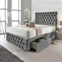 Divan Set with Headboard & Footboard - Tufted