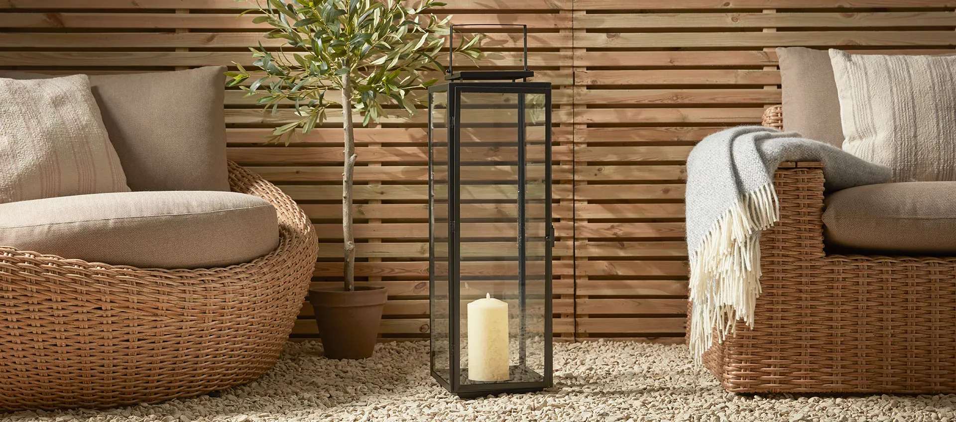 Extra Large Lantern - Black, Steel image