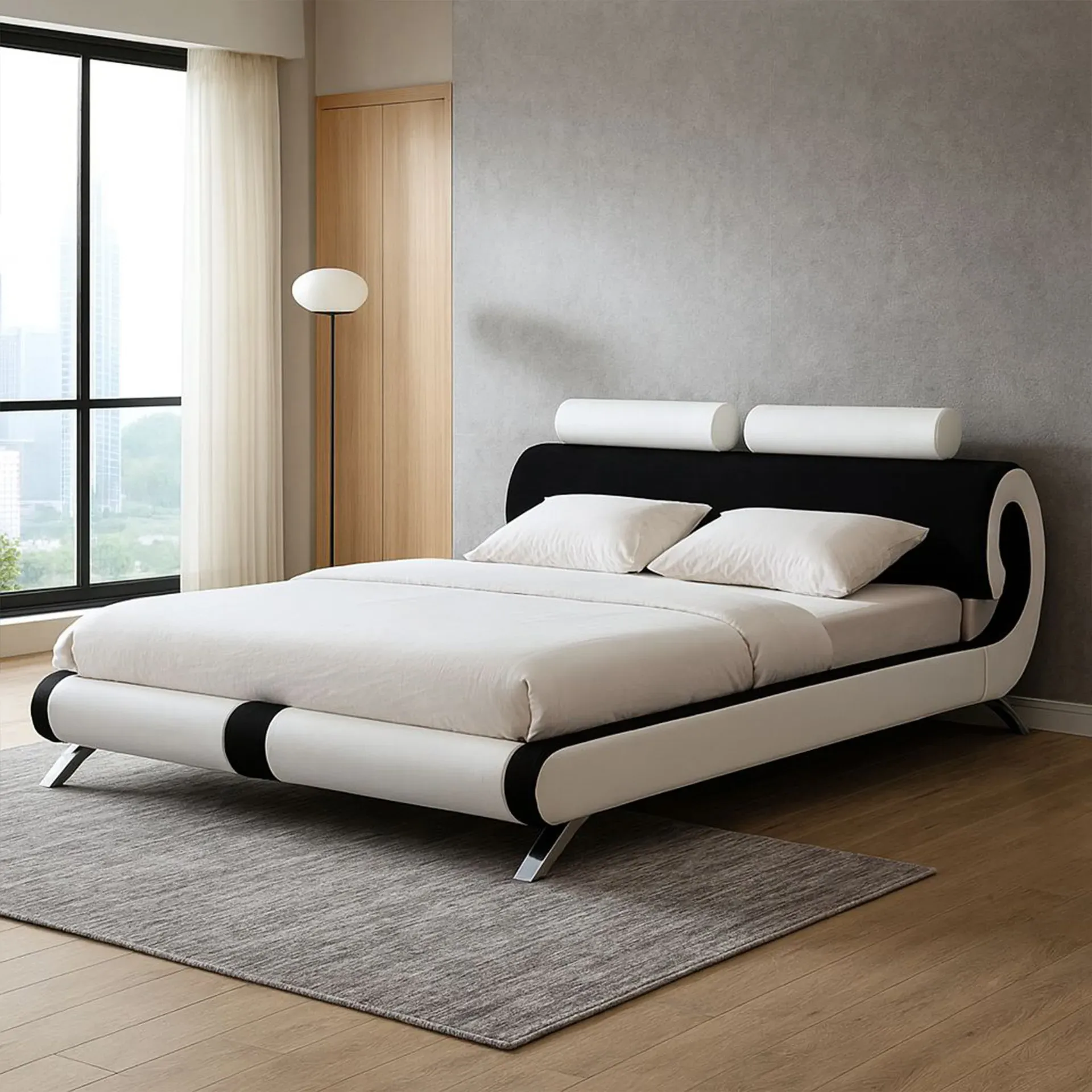 Lyon Bed Frame with Curved Headboard - Hardwood image