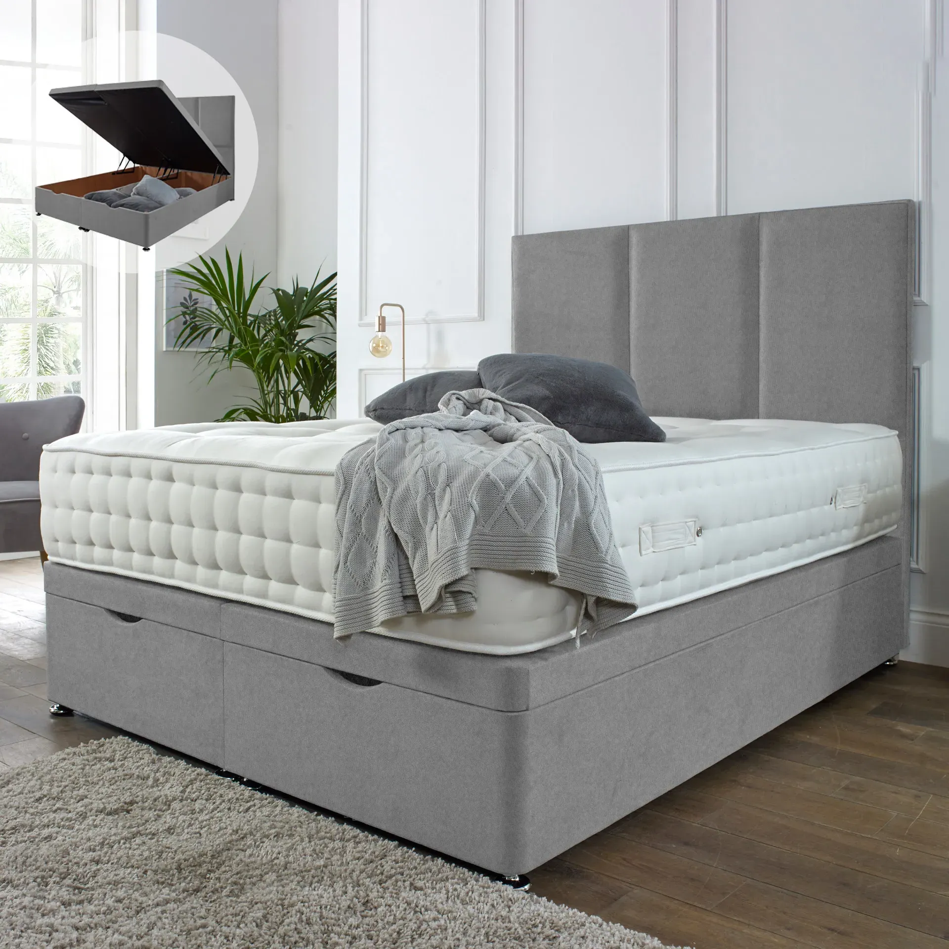 Ottoman End Lift Storage Divan Bed image