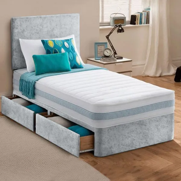 Single Divan Bed Set with Storage - Upholstered image
