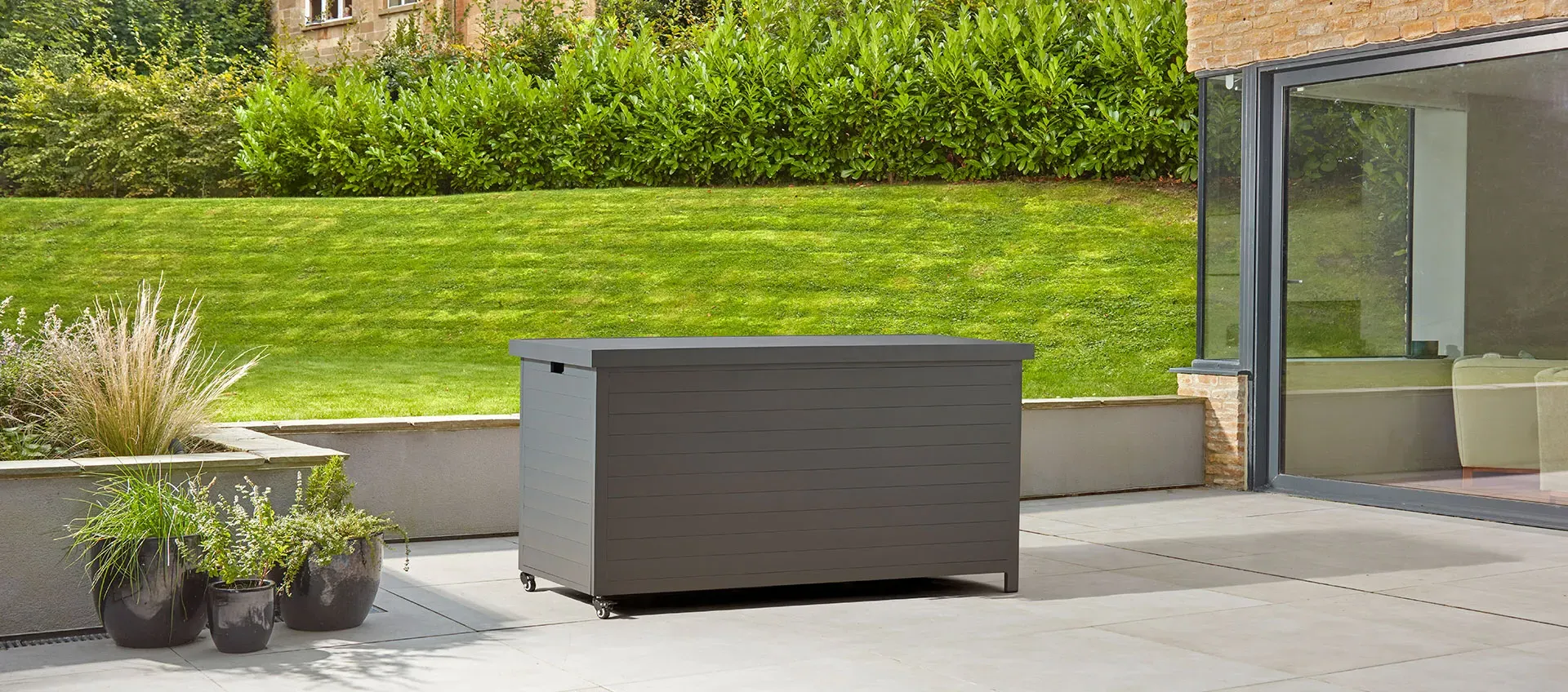 Small Garden Storage Box - Aluminium image