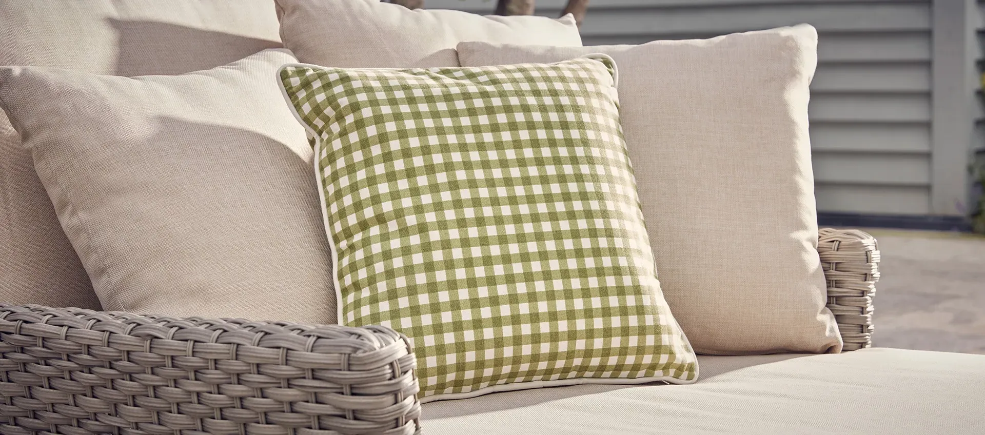 Square Outdoor Cushion Waterproof - Green, Cotton image