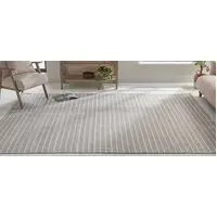 Striped Outdoor Rug - Grey, Polypropylene