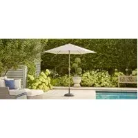 Table Parasol with Crank Handle - Beige
