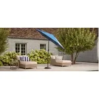 Table Parasol with Crank Handle - Navy