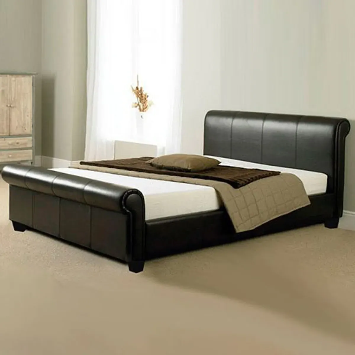 Troy Bed Frame with Sprung Slats - Hardwood image