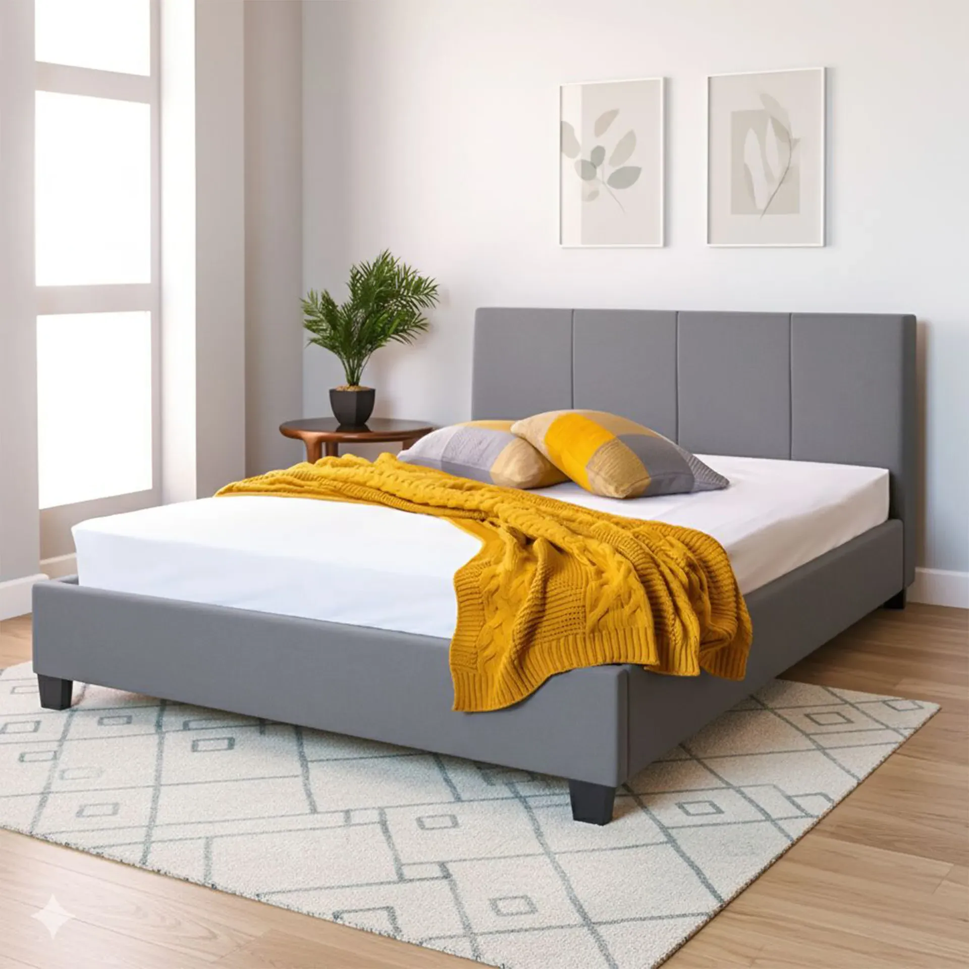Upholstered Bed Frame - Crushed Velvet image