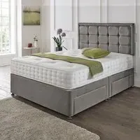 Upholstered Divan Set with Headboard & Storage