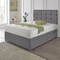 Upholstered Divan Set with Headboard - Storage