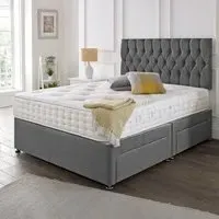 Upholstered Divan Set with Headboard - Storage
