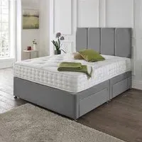 Upholstered Divan Set with Headboard - Storage