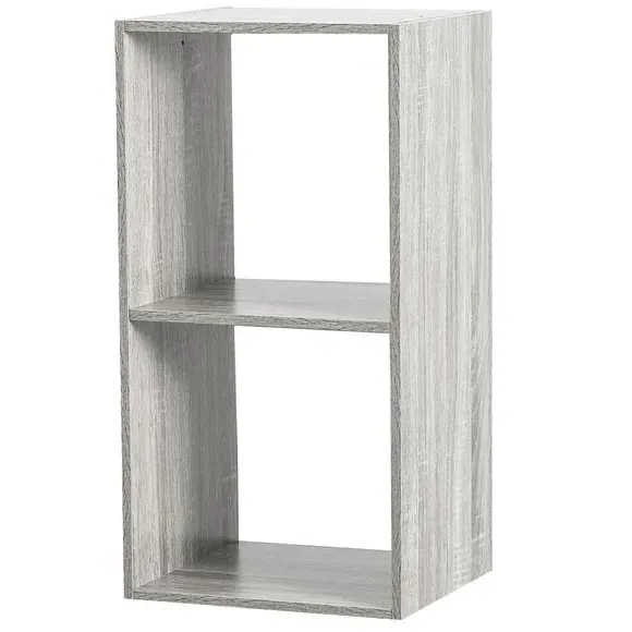2-Shelf Cube Organiser with Modular Design - Grey image
