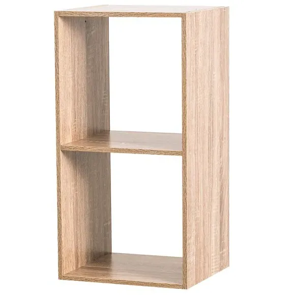 2-Shelf Cube Organiser with Modular Design - Natural