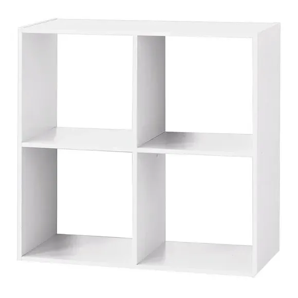 4-Shelf Cube Organiser Unit - White image