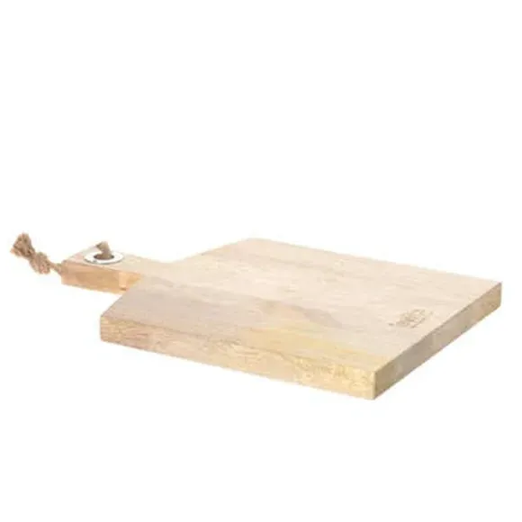 Chopping Board with Handle - Natural, Mango Wood image