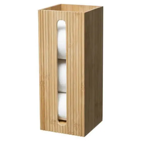 Upright Toilet Roll Holder - Natural, Bamboo image