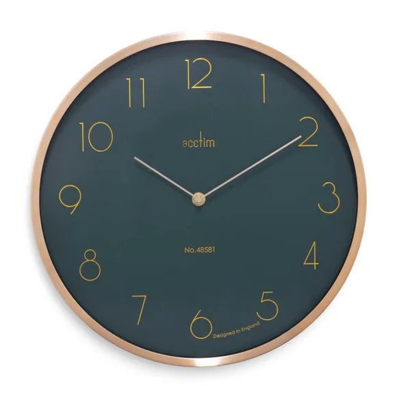 Analog Wall Clock - Green, Metal image