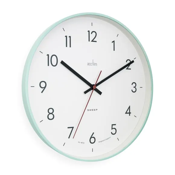 Analog Wall Clock with Glass Lens - Mint