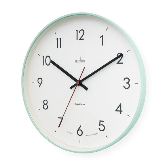 Analog Wall Clock with Glass Lens - Mint