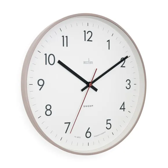 Analog Wall Clock with Glass Lens - Mocha
