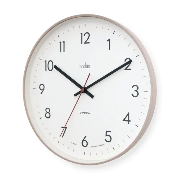 Analog Wall Clock with Glass Lens - Mocha