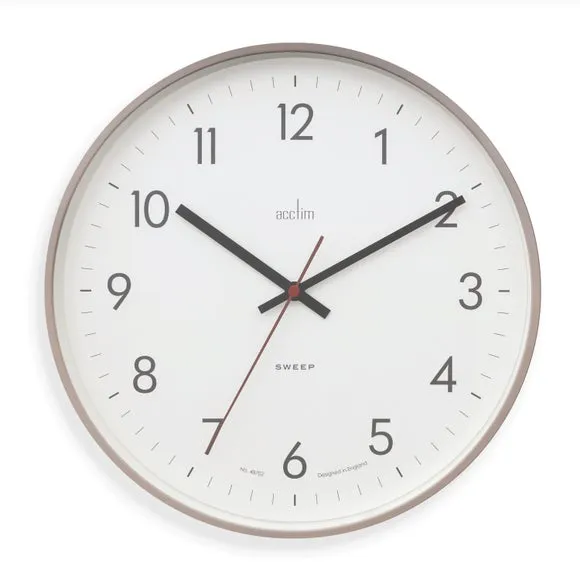Analog Wall Clock with Glass Lens - Mocha