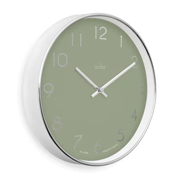 Analog Wall Clock with Quartz Movement - Fern