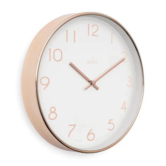 Analog Wall Clock with Quartz Movement - White