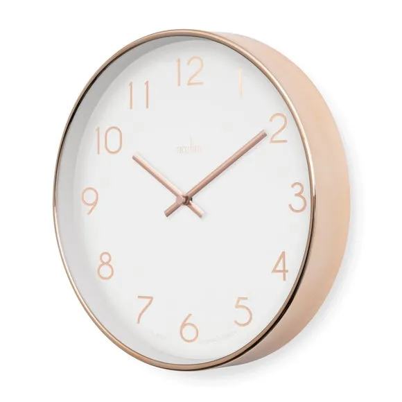 Analog Wall Clock with Quartz Movement - White