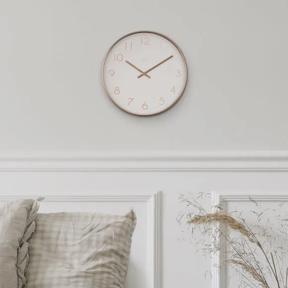 Analog Wall Clock with Quartz Movement - White
