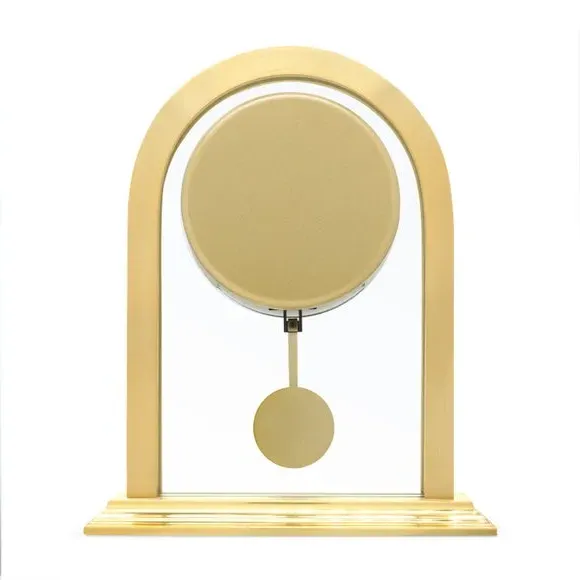 Arched Pendulum Mantel Clock - Gold, Metal