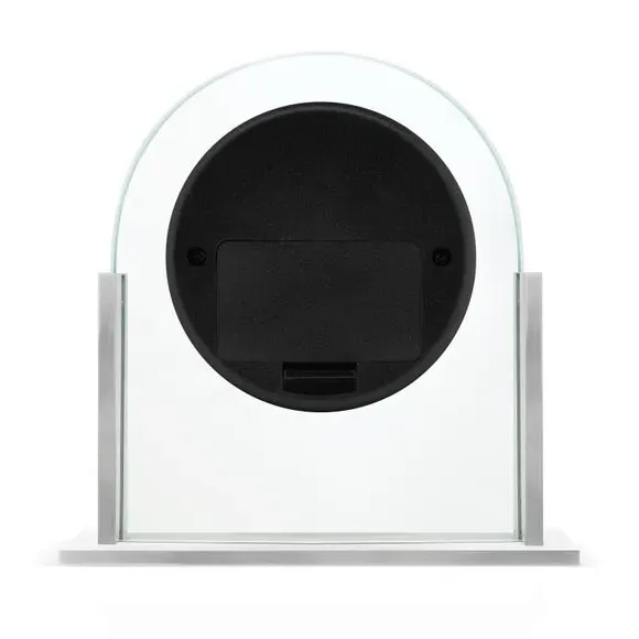 Arched Table Clock - Silver, Glass