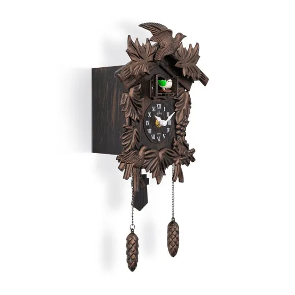 Cuckoo Wall Clock with Pendulum - Bronze
