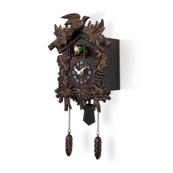 Cuckoo Wall Clock with Pendulum - Bronze