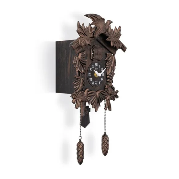 Cuckoo Wall Clock with Pendulum - Bronze