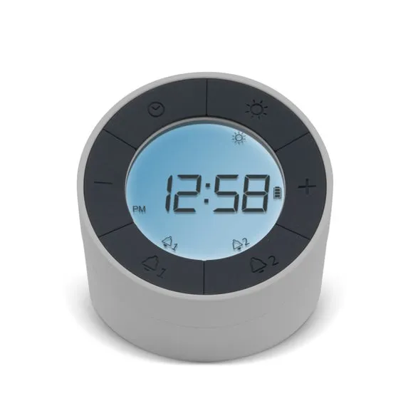 Digital Alarm Clock with Night Light - Grey