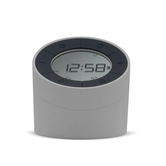Digital Alarm Clock with Night Light - Grey