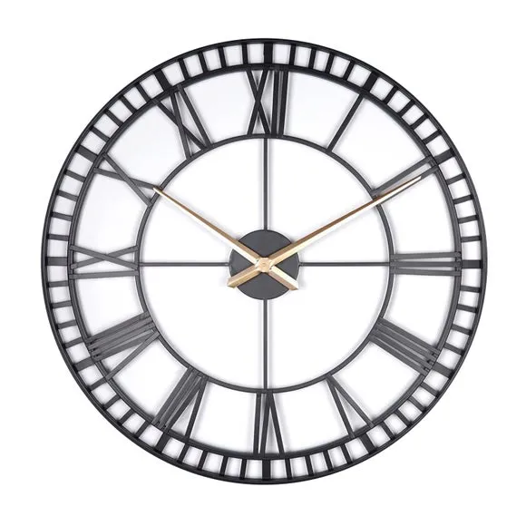 Large Skeleton Wall Clock - Black image