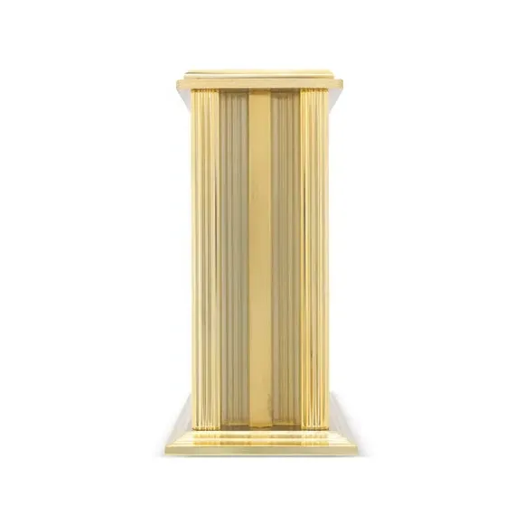 Mantel Alarm Clock with Roman Numerals - Brass
